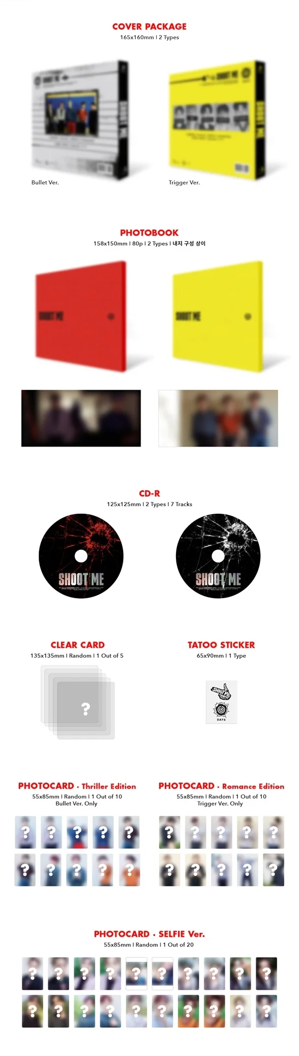 Day6 Shoot Me album — Dumber Studios