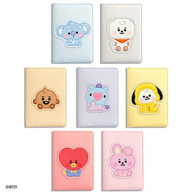 BT21 BABY Leather Patch Card Case