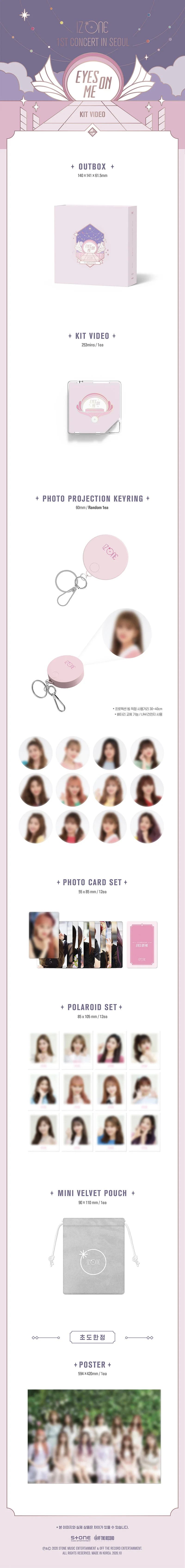 IZ*ONE IZONE 1ST CONCERT IN SEOUL [EYES ON ME] KIT VIDEO ALBUM 