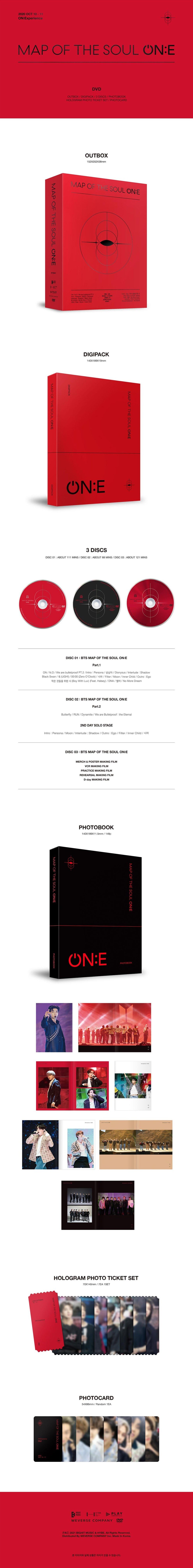 BTS MAP OF THE SOUL ONE DVD - K-POP