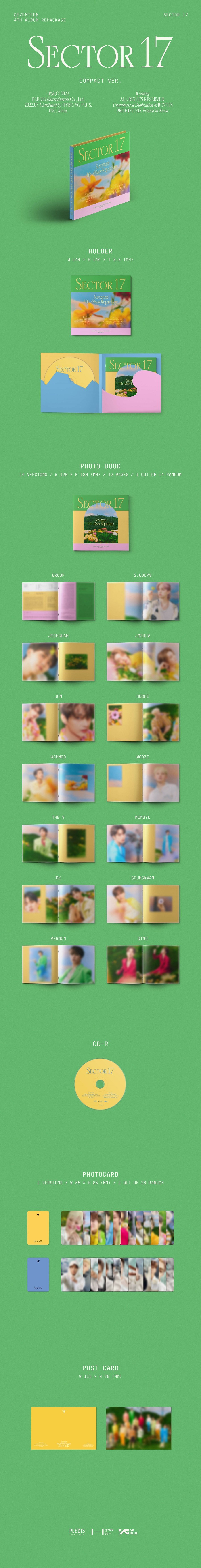SEVENTEEN 4TH REPACKAGE ALBUM SECTOR 17 | WEVERSE ALBUM VER - Kpop USA