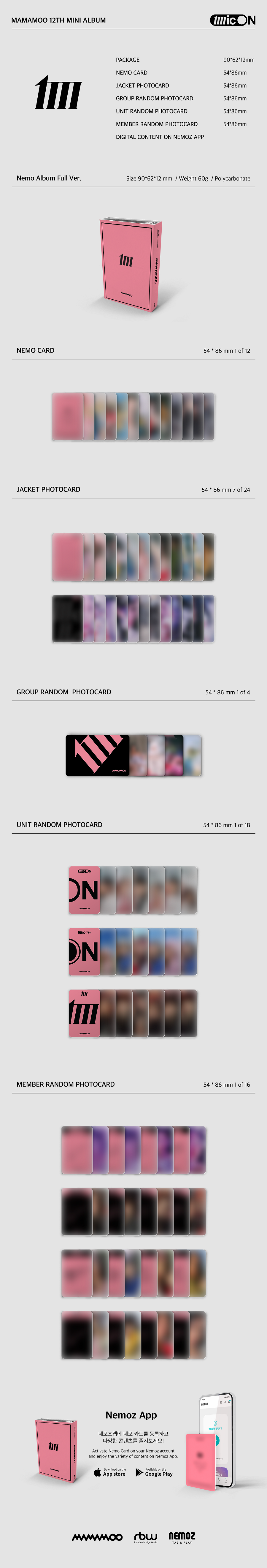 Official Preorder MAMAMOO - 12th mini album [MIC ON] NEMO version