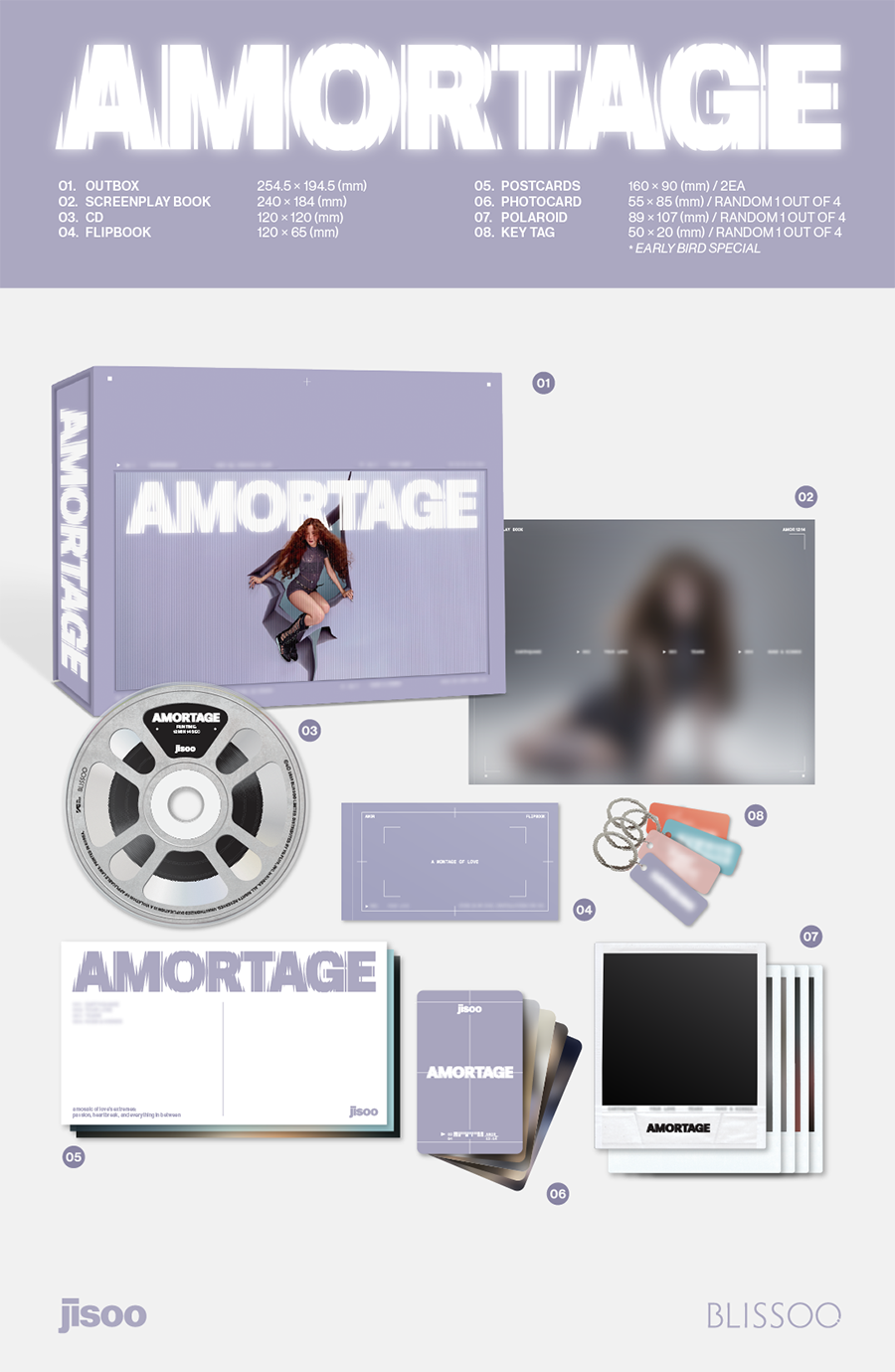 Official preorder JISOO - JISOO Mini Album [AMORTAGE] EXCLUSIVE