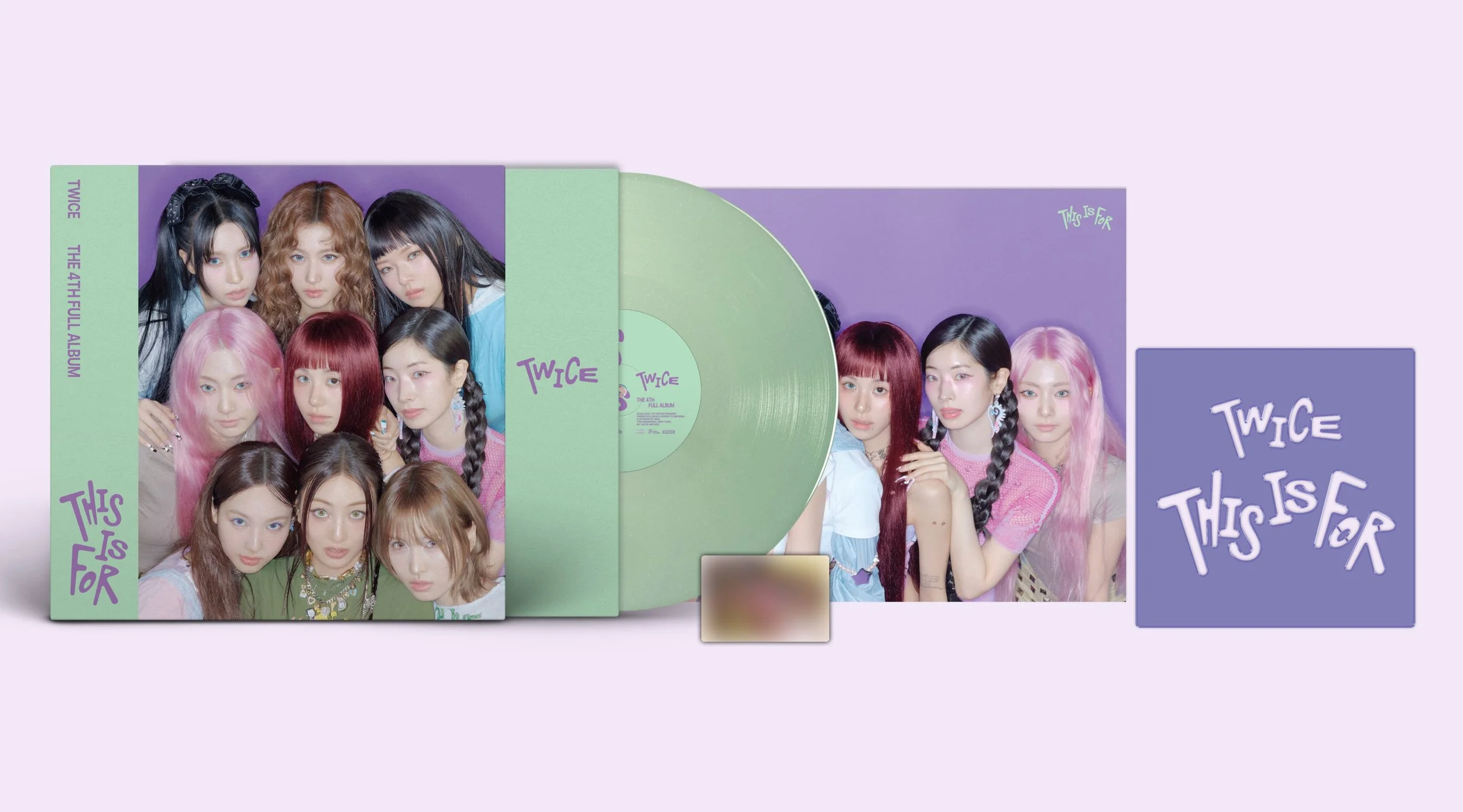 TWICE Store 4TH FULL ALBUM 'THIS IS FOR' (Vinyl) (D2C Exclusive) "Honeydew Glitter Vinyl" version