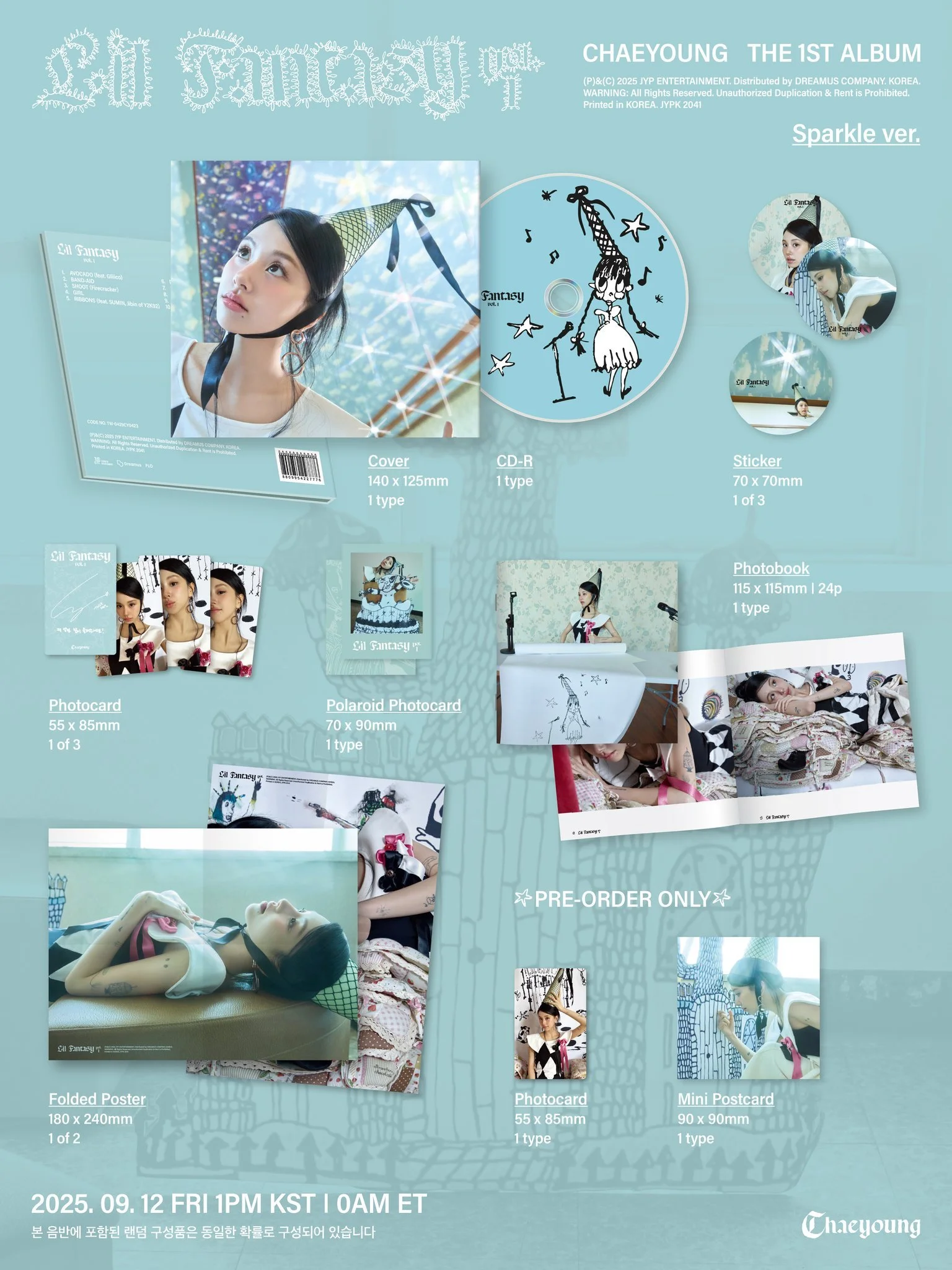 Official preorder CHAEYOUNG - LIL FANTASY The First Album (Sparkle