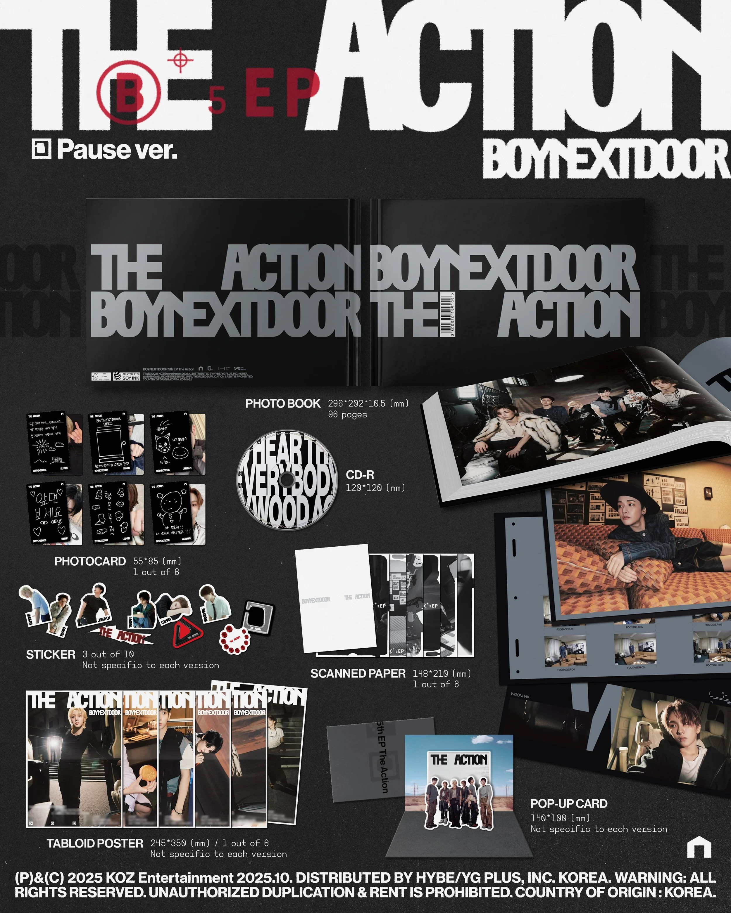 Official preorder BOYNEXTDOOR - 5th EP album [The Action] — Dumber