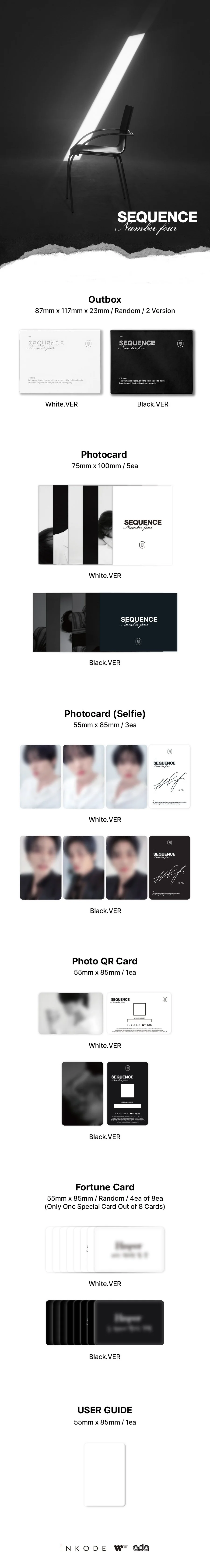 Official preorder Kim Jaejoong - SEQUENCE #4 (White and Black