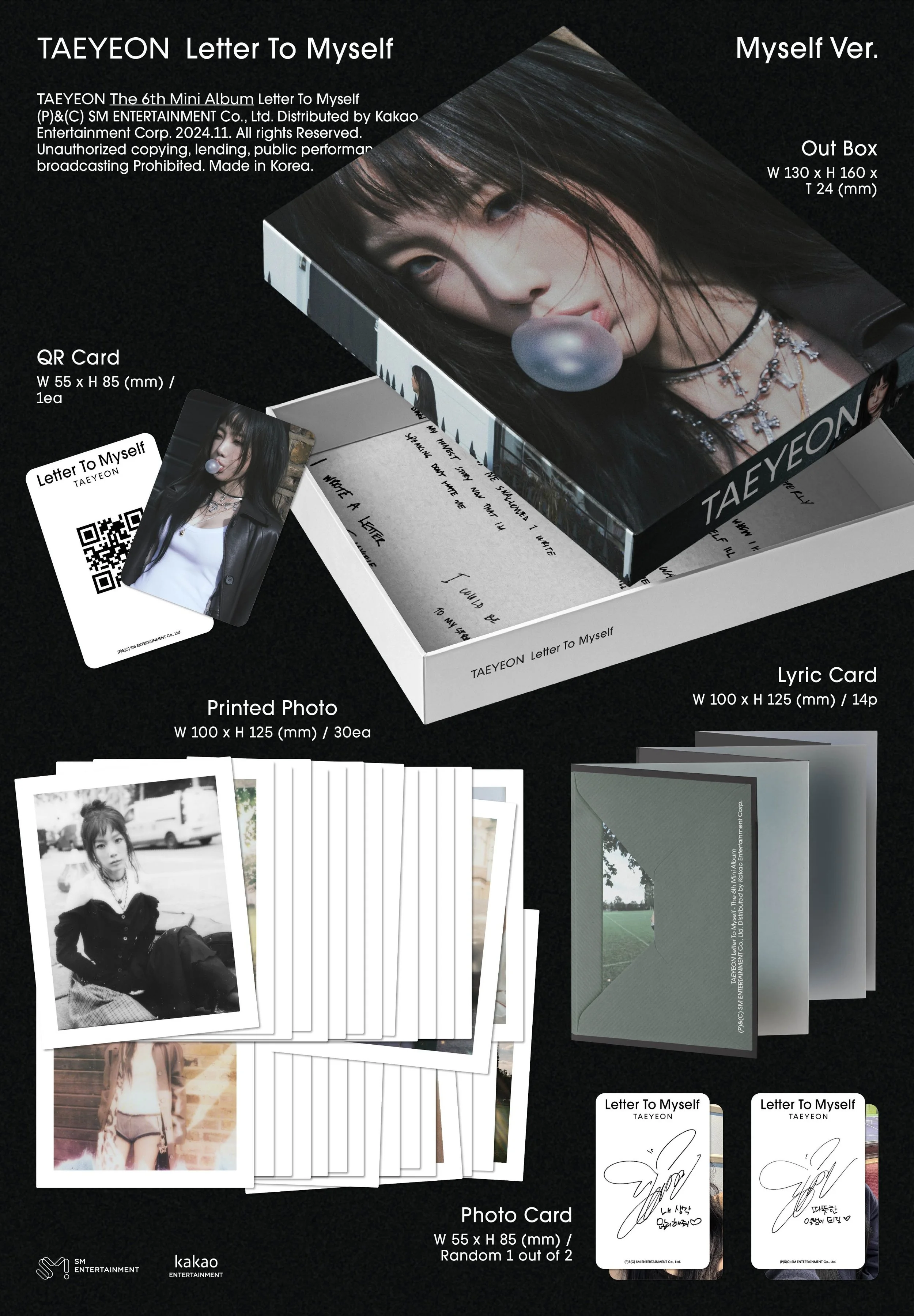 Official preorder Taeyeon - 6th Mini Album [Letter To Myself