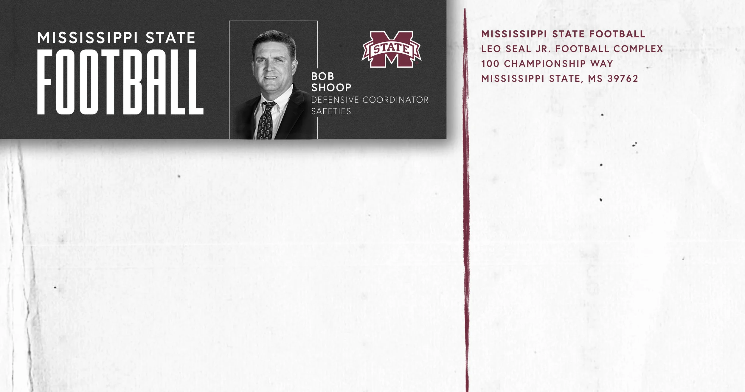 This is the back created for the weekly mail-outs to recruit. Each coach had his own postcard with his headshot.