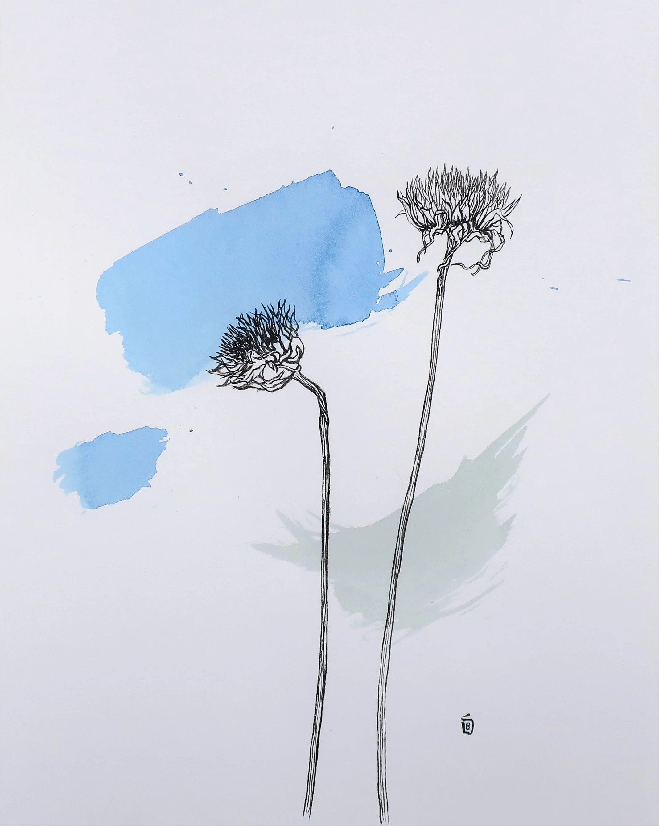 Taos Plateau, Original 8x10 inch drawing on paper 