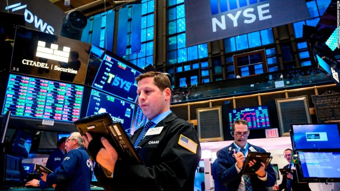 Stocks ease from record highs as uncertainty around additional stimulus remains