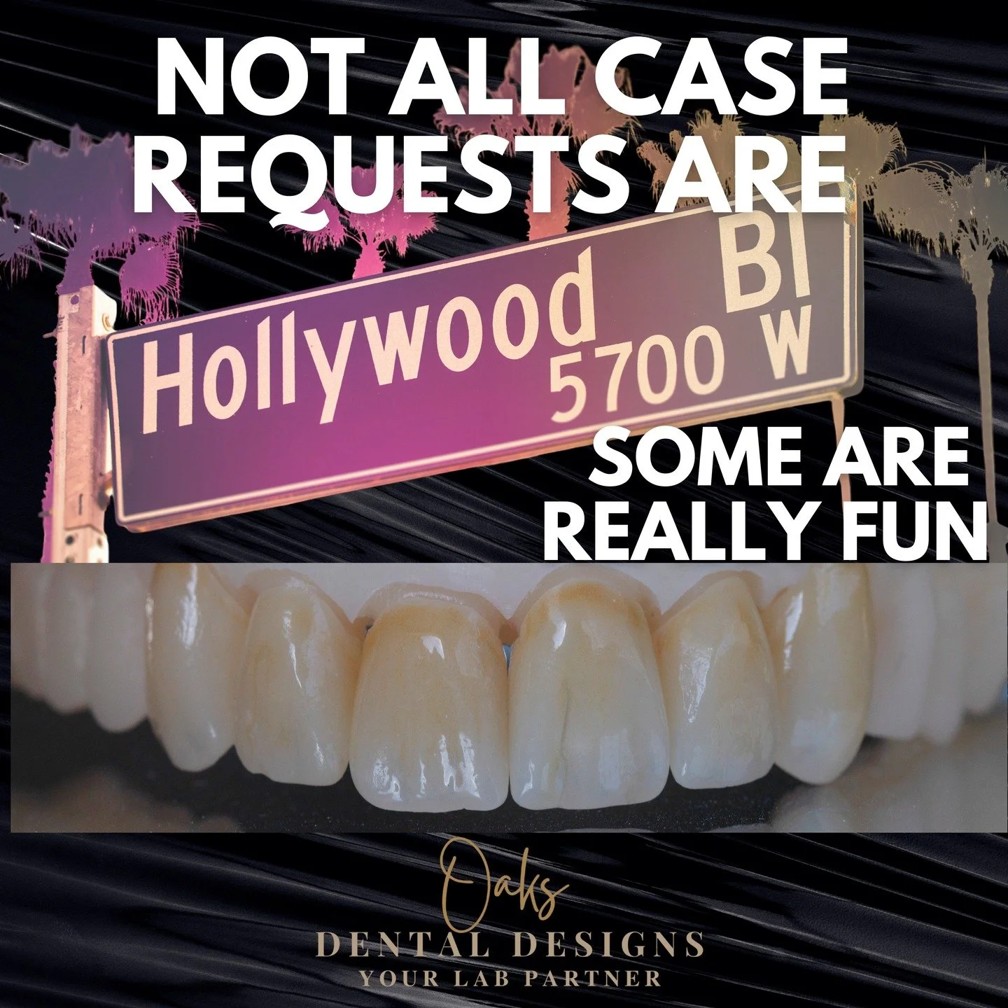 WANNA MAKE A LAB EMPLOYEE REALLY HAPPY?! Send a case and write. Make this dissapear. Make it natural. This is an aged patient who naturally has wear, have fun!

When we get the freedom to characterize the restorations...
oh it&rsquo;s a fun day in th