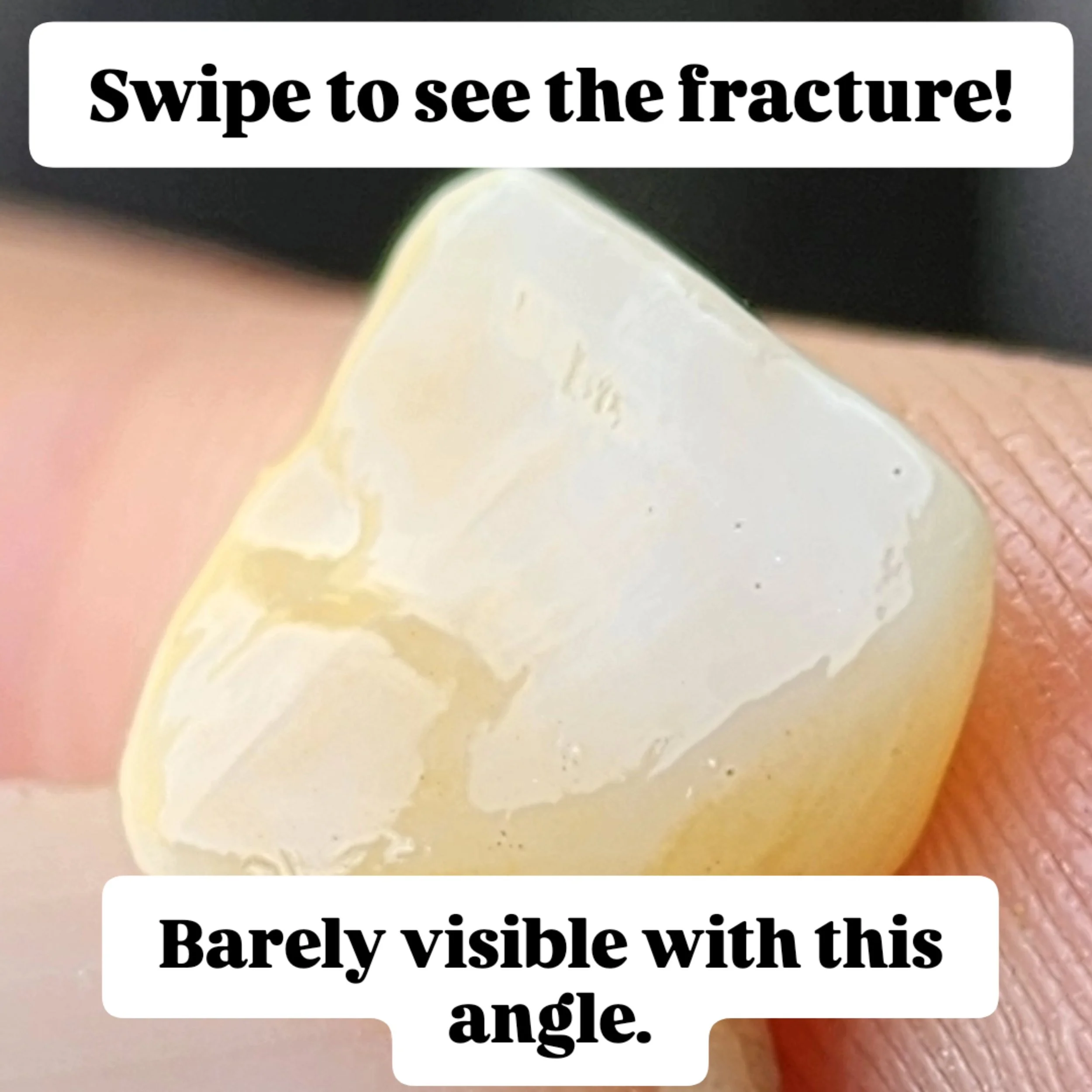 We have to inspect everything! 
It's easy to miss imperfections in the wrong lighting or the wrong angle.
The right lighting is a like a magnifying glass on fractures. Smaller ones can really be hard to catch. Time to remill!