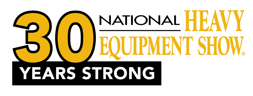 National heavy equipment show 30 years logo.