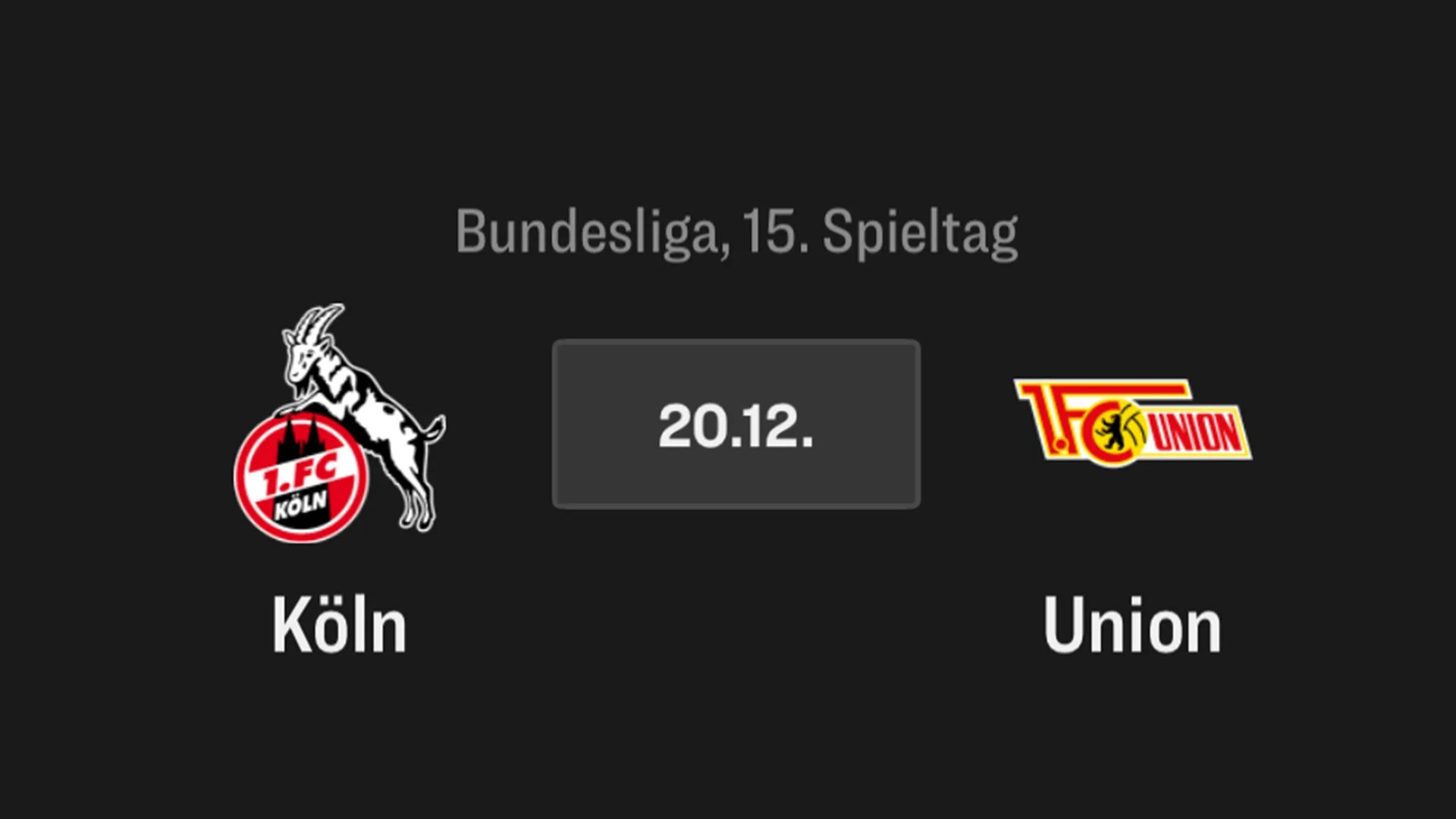 1. Fc Köln - Union // Live im Backyard