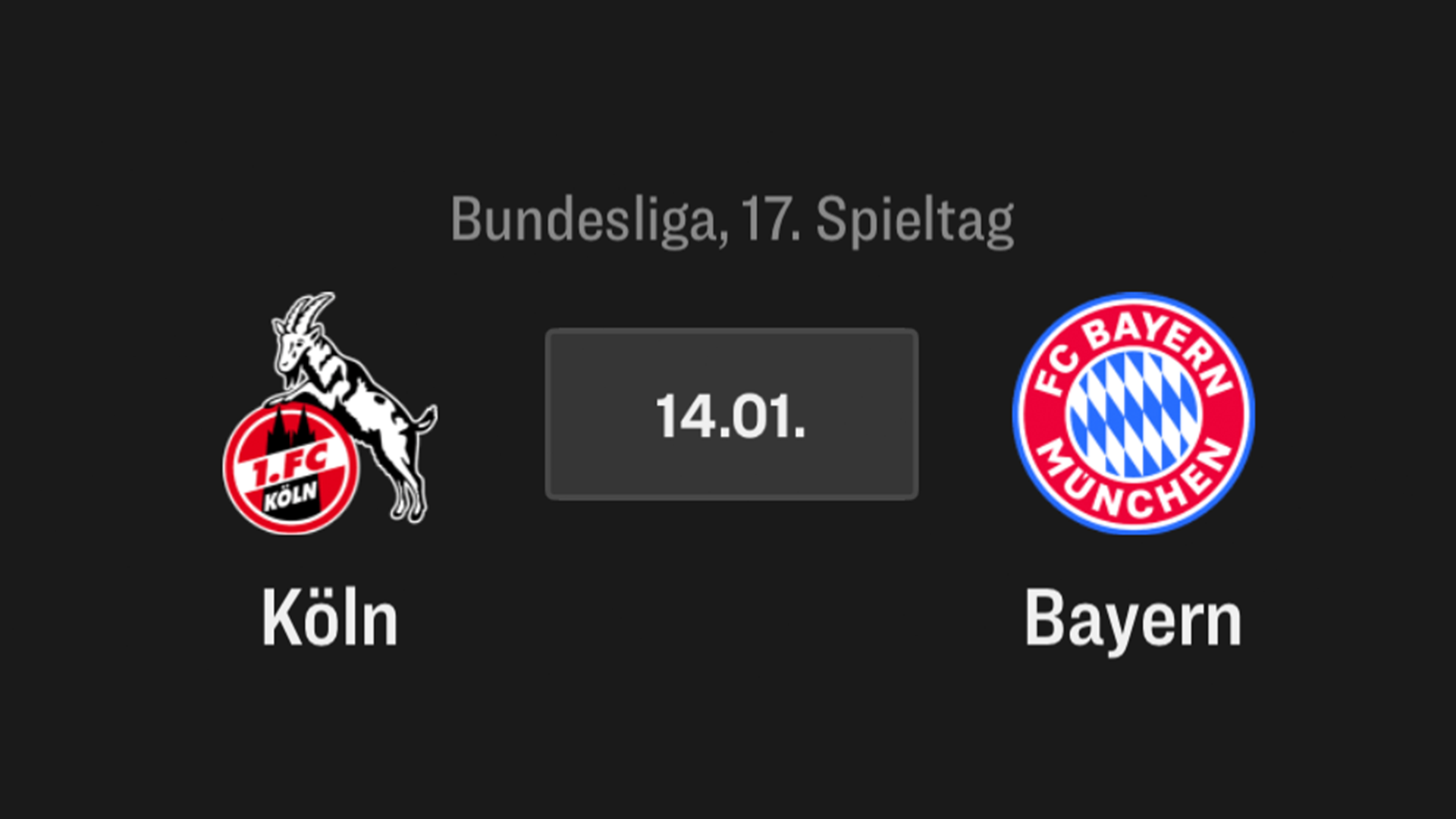 1. Bundesliga, 1. FC Köln - Bayern