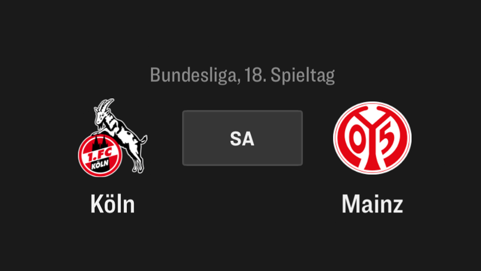 1. Bundesliga, 1. FC Köln - Mainz