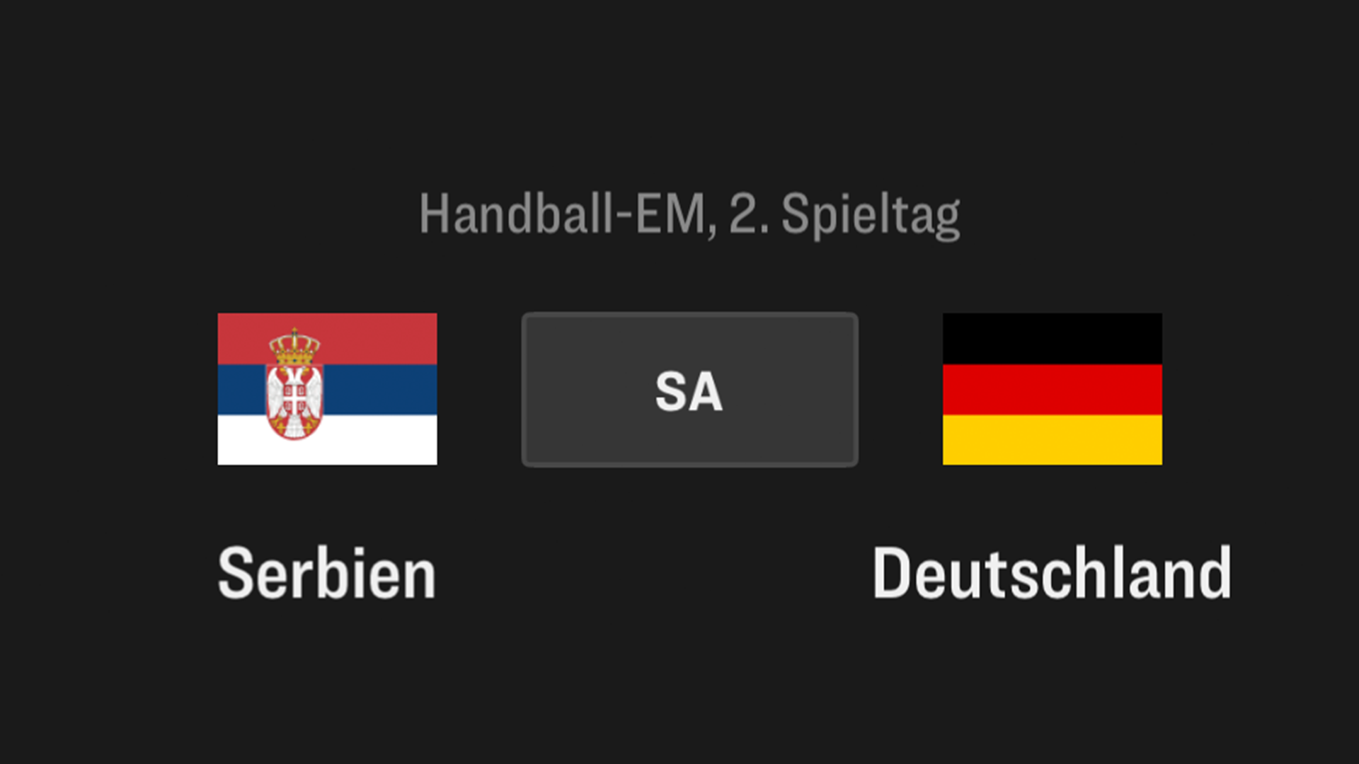 HANDBALL EM, SERBIEN - DEUTSCHLAND