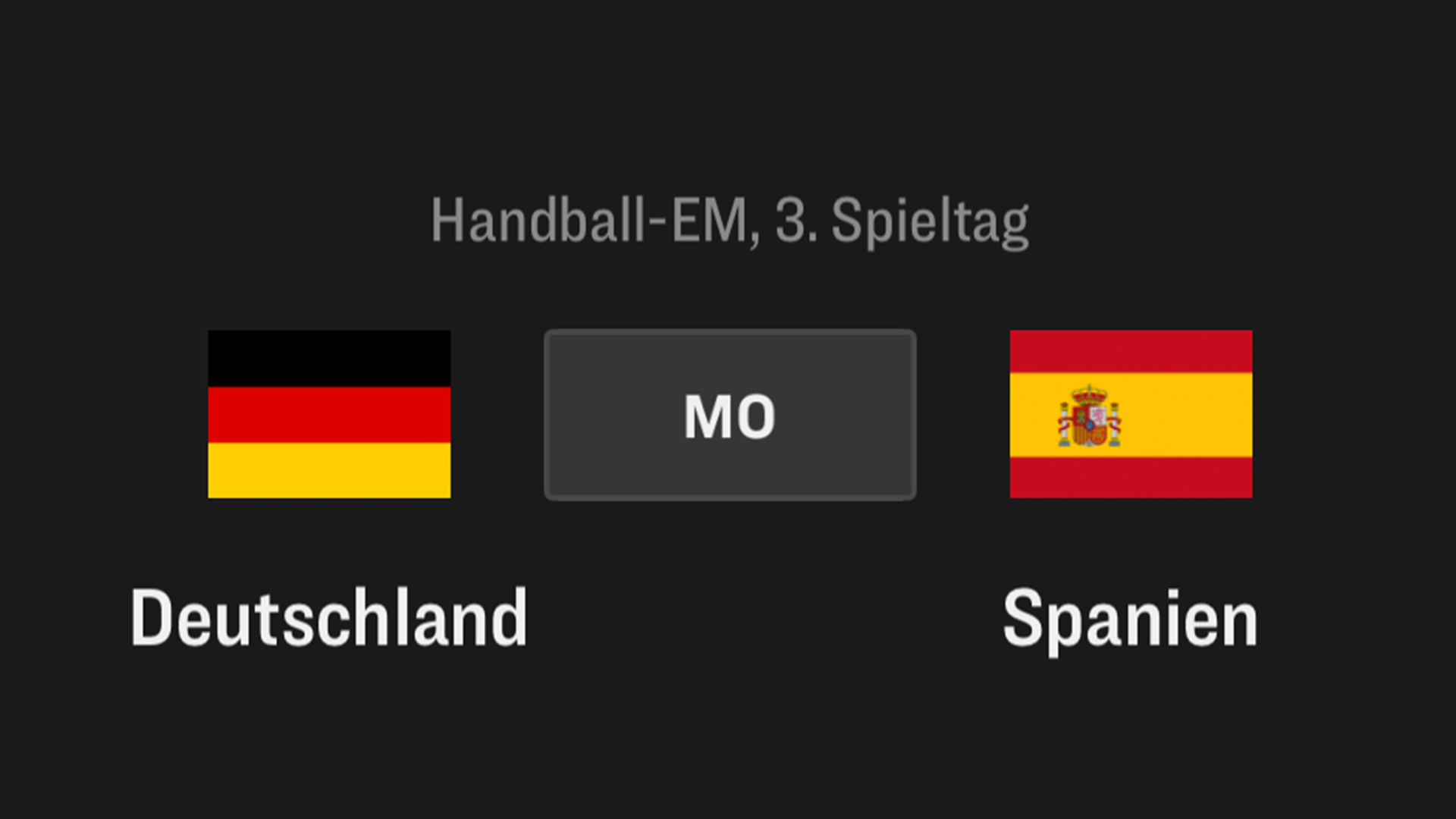 HANDBALL EM, DEUTSCHLAND - SPANIEN (INDOOR)