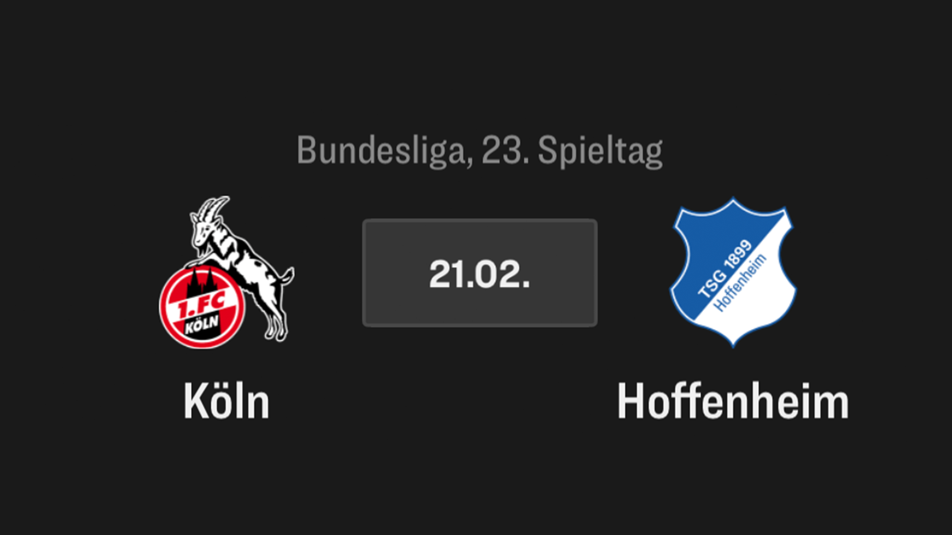1. Bundesliga, 1. FC Köln - Hoffenheim