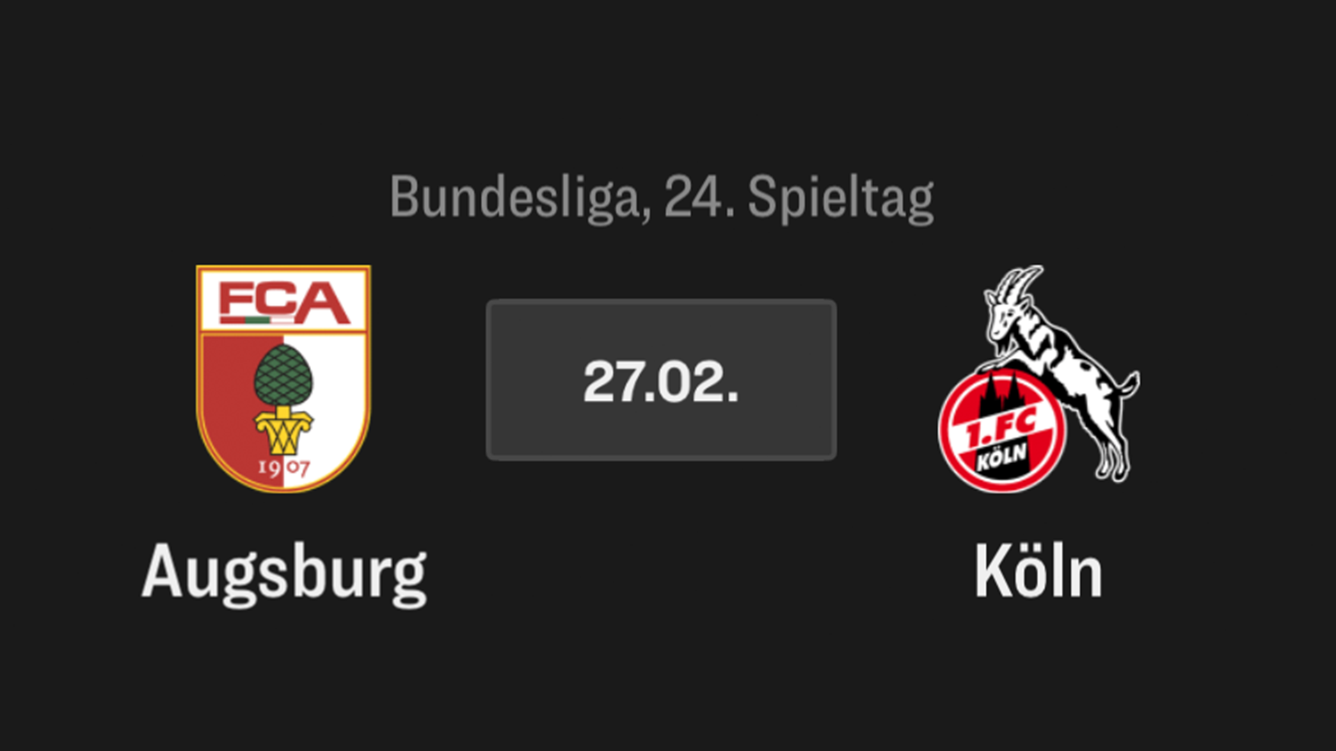 1. Bundesliga, Augsburg - 1. FC Köln