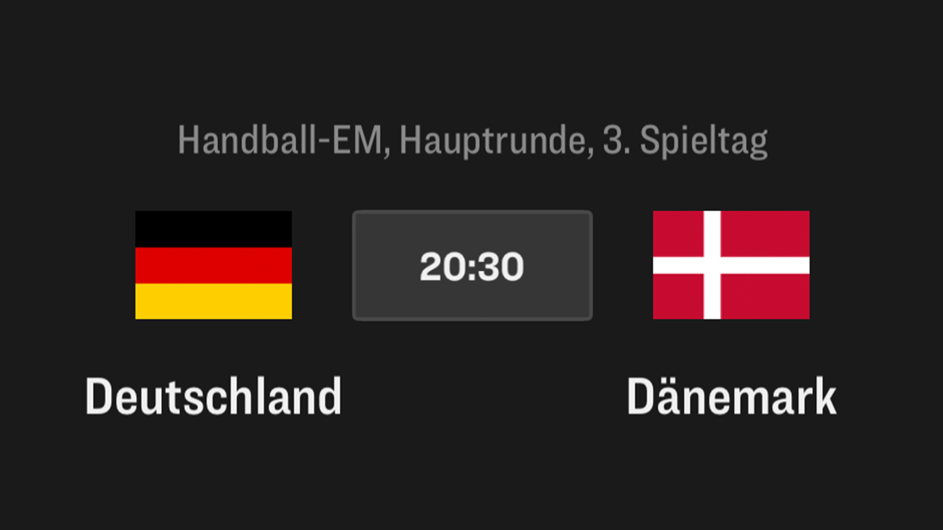 HANDBALL EM, DEUTSCHLAND - Dänemark (indoor)