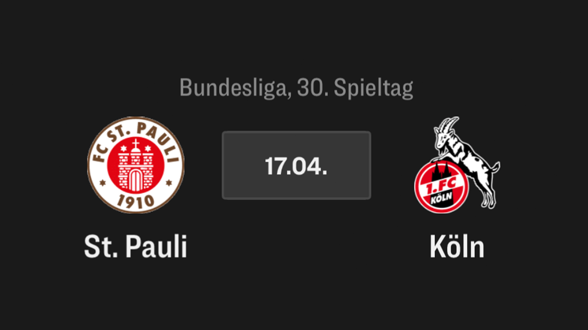 St. Pauli - 1. FC Köln