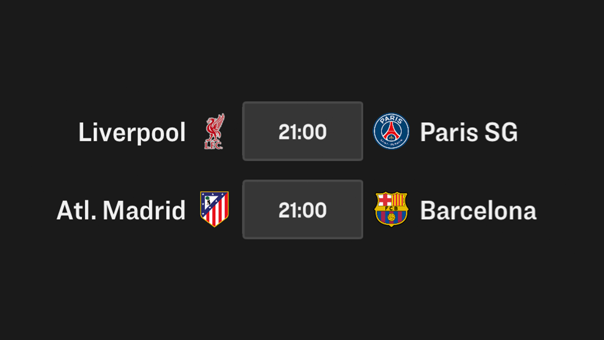 Champions League, Viertelfinale Rückspiel (ohne Sound)