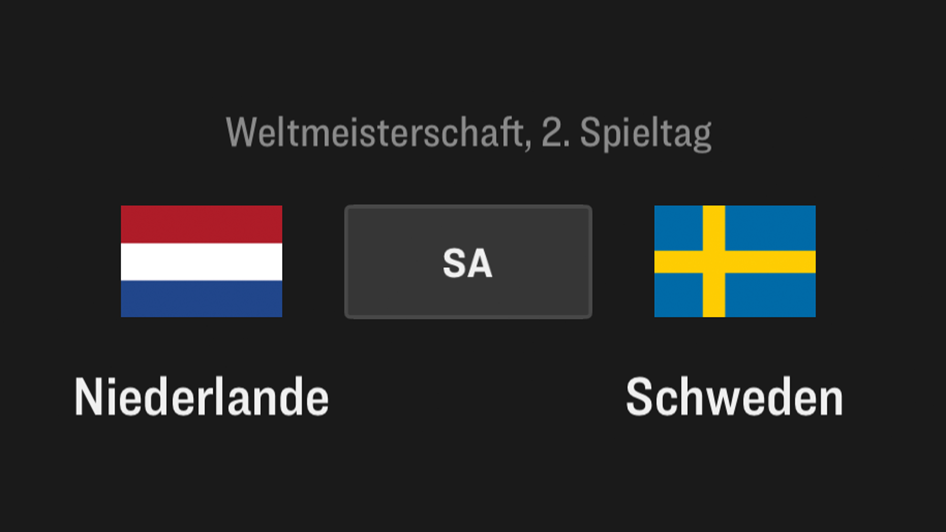 NIEDERLANDE - SCHWEDEN