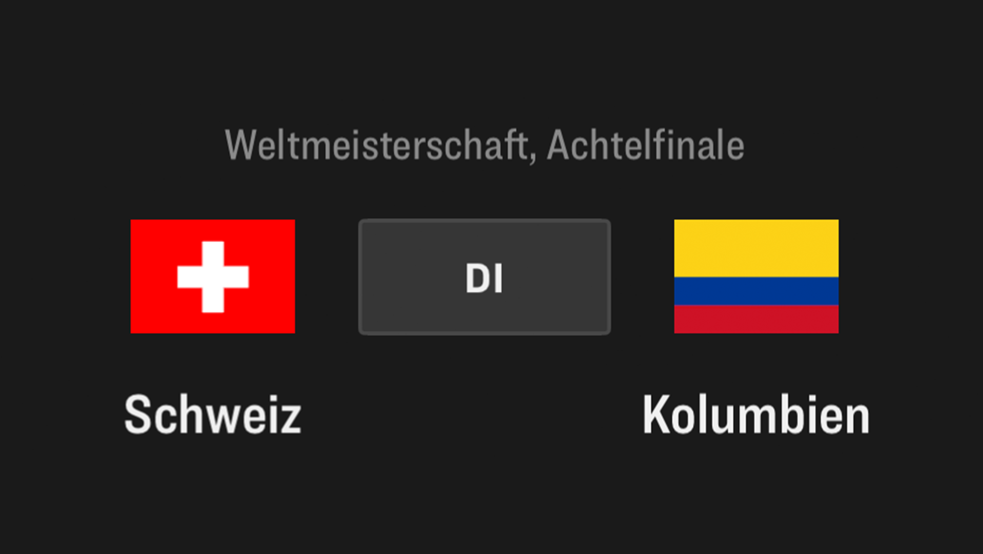 Schweiz - Kolumbien