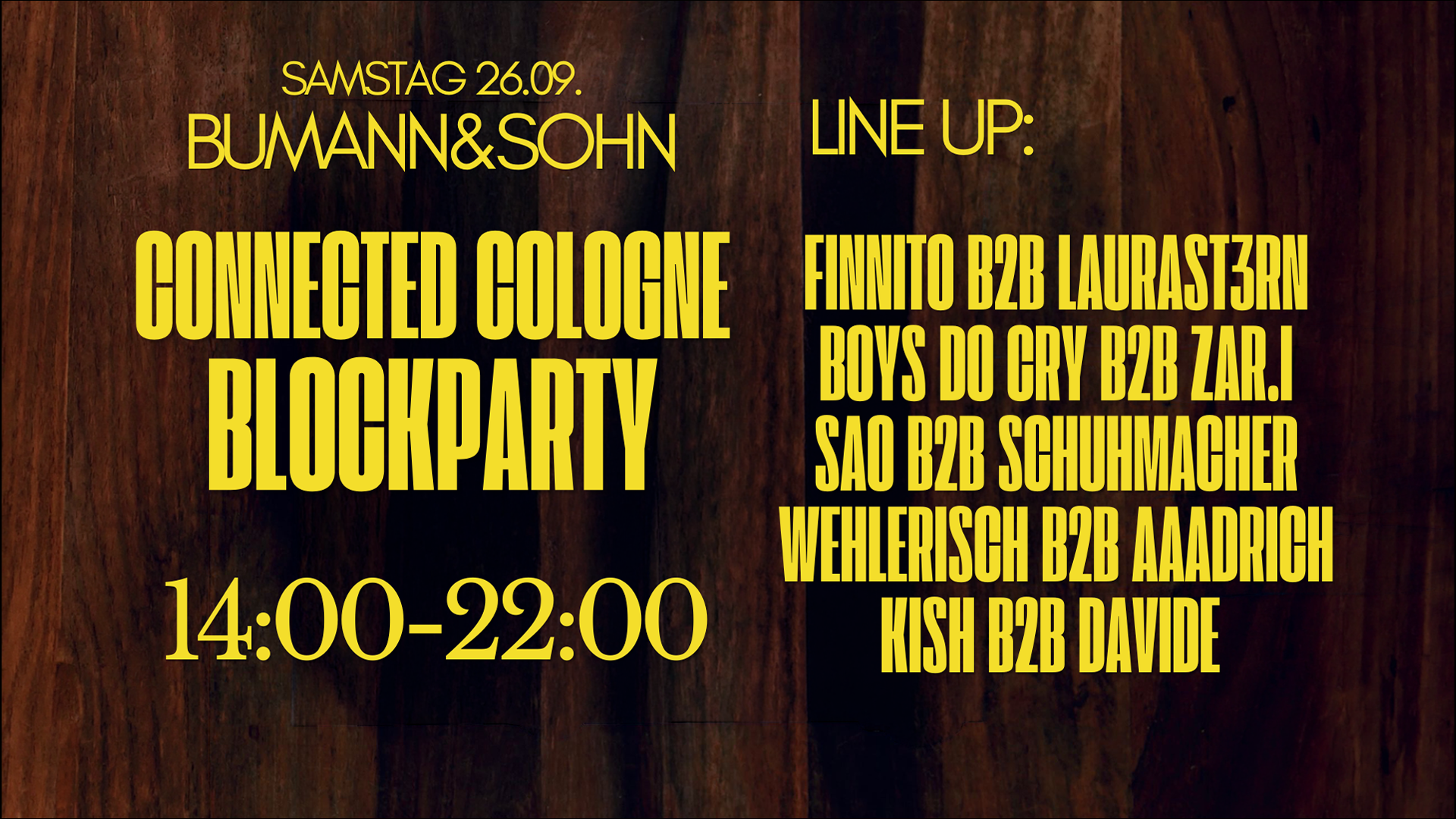 CONNECTED COLOGNE BLOCKPARTY