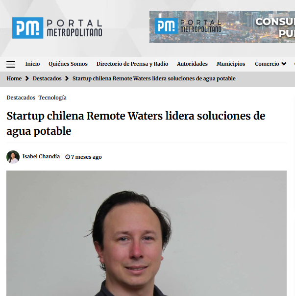 Startup chilena Remote Waters lidera soluciones de agua potable