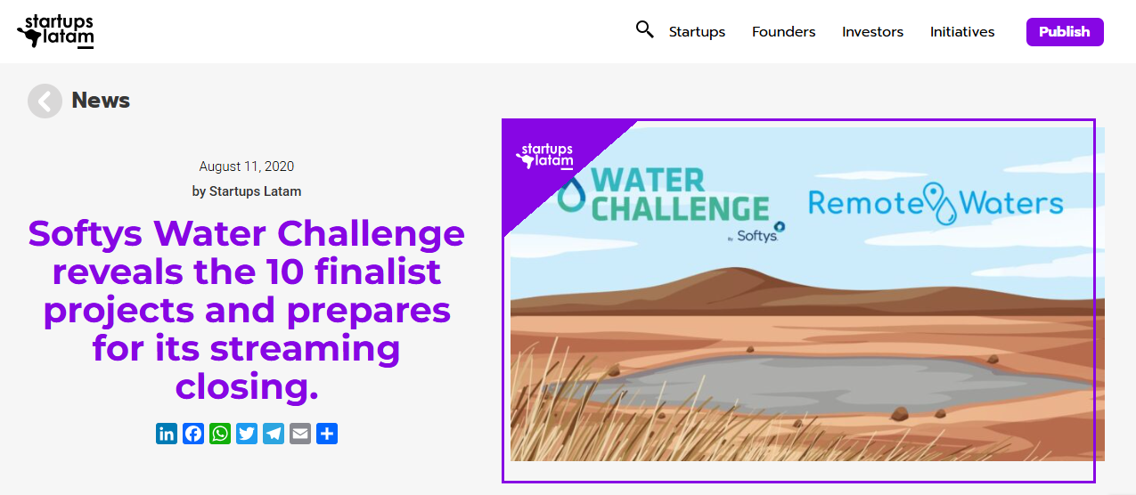 Softys Water Challenge reveals the 10 finalist projects and prepares for its streaming closing.
