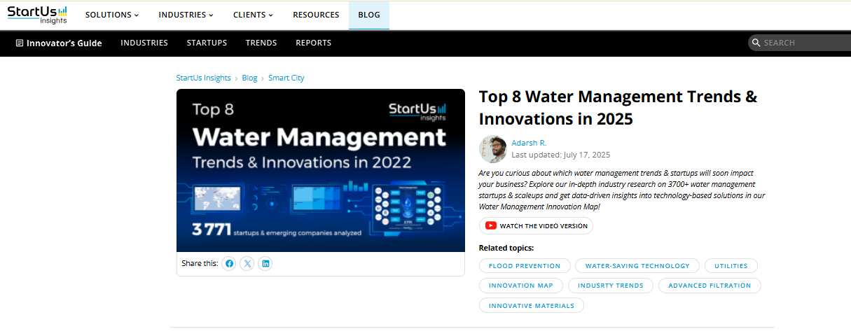 Top 8 Water Management Trends &amp; Innovations in 2025