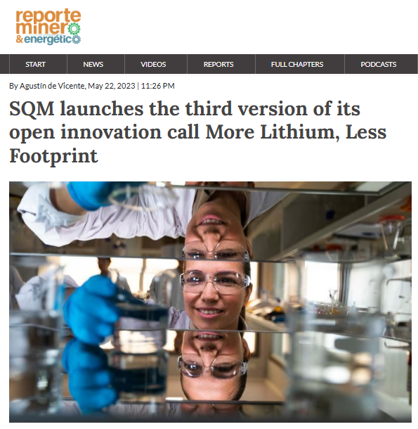 SQM launches the third version of its open innovation call More Lithium, Less Footprint