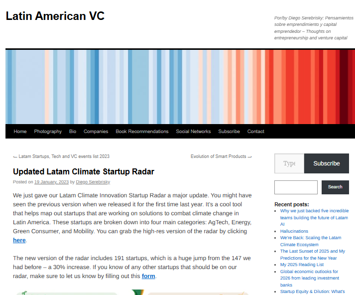 Updated Latam Climate Startup Radar
