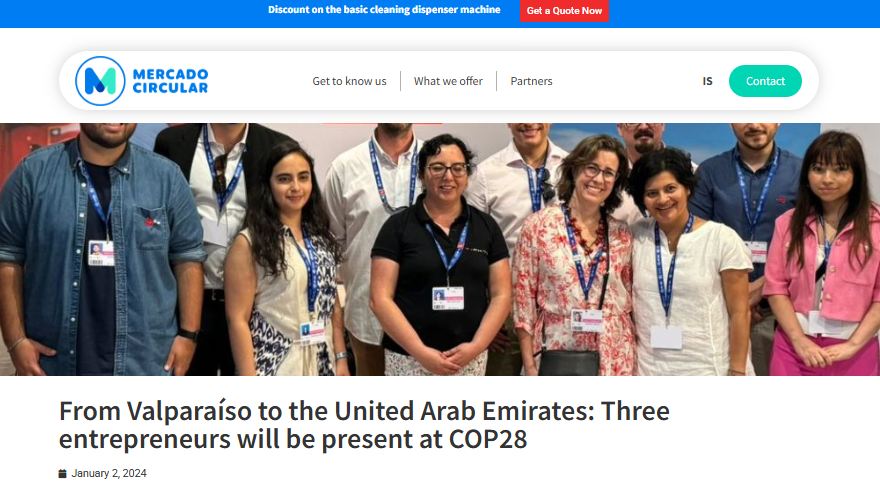 From Valparaíso to the United Arab Emirates: Three entrepreneurs will be present at COP28