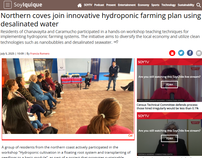 Northern coves join innovative hydroponic farming plan using desalinated water 