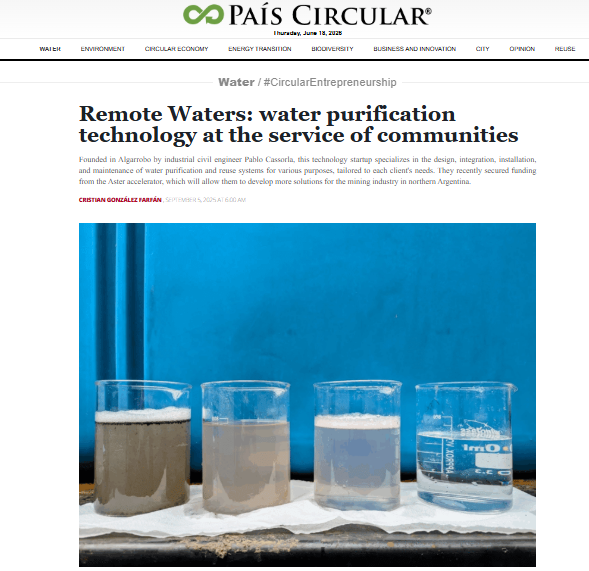 Remote Waters: water purification technology at the service of communities
