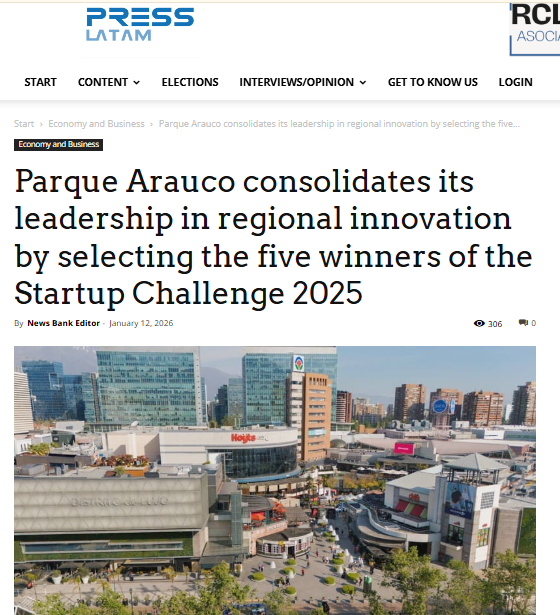 Parque Arauco consolidates its leadership in regional innovation by selecting the five winners of the Startup Challenge 2025