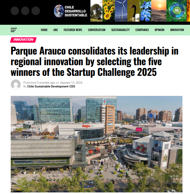 Parque Arauco consolidates its leadership in regional innovation by selecting the five winners of the Startup Challenge 2025