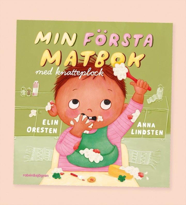 Snart kommer denna roliga, garanterat kladdv&auml;nliga, bok om att uppt&auml;cka mat med alla sinnen 🌱 f&ouml;r de minsta. Skriven av Elin Oresten, illustrerad av mig. 
.
.
#barnbok #pekbok #picturebook #rabenochsj&ouml;gren