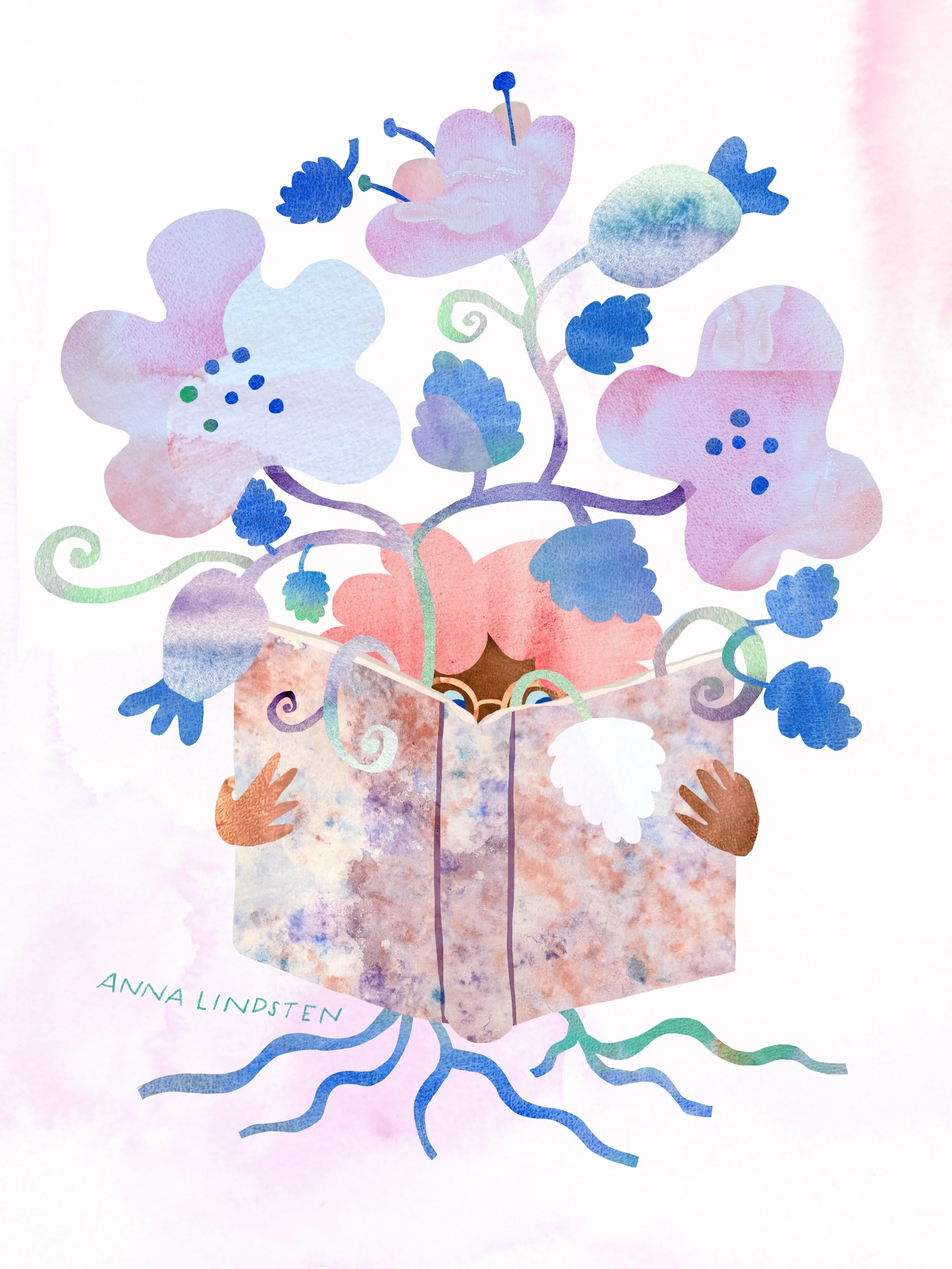 Imagined flower challenge 🌷

Day 5 (yesterday) and the last one: Flower + Book 

@estee.zales thank you it&rsquo;s been fun! 

#imaginedflowerchallenge2026  #cutpaper 
#watercolour #mixedmedia #illustration 
illustration papercut watercolour procrea
