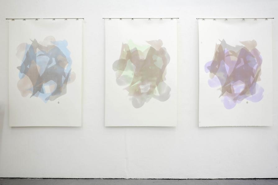 Creating What Is Missed: Phase ABC, Phase BAC, and Phase CBA, Printmaking, Paper, 102x148cm, 2011.