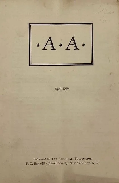 The First A.A. Pamphlet