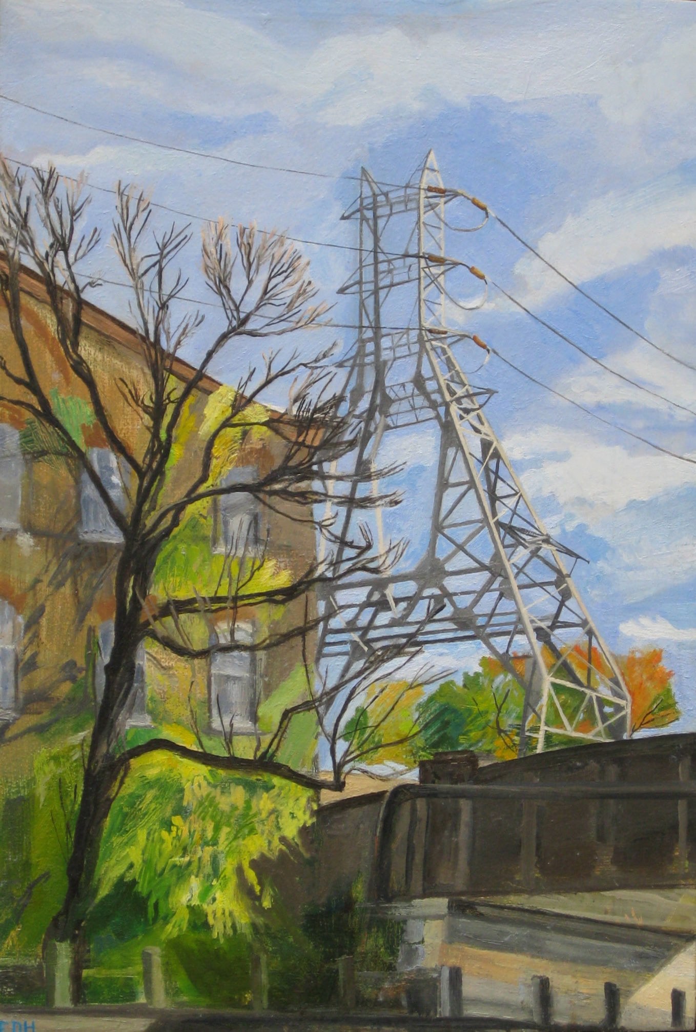 Old Tree and Tower, Manayunk Canal