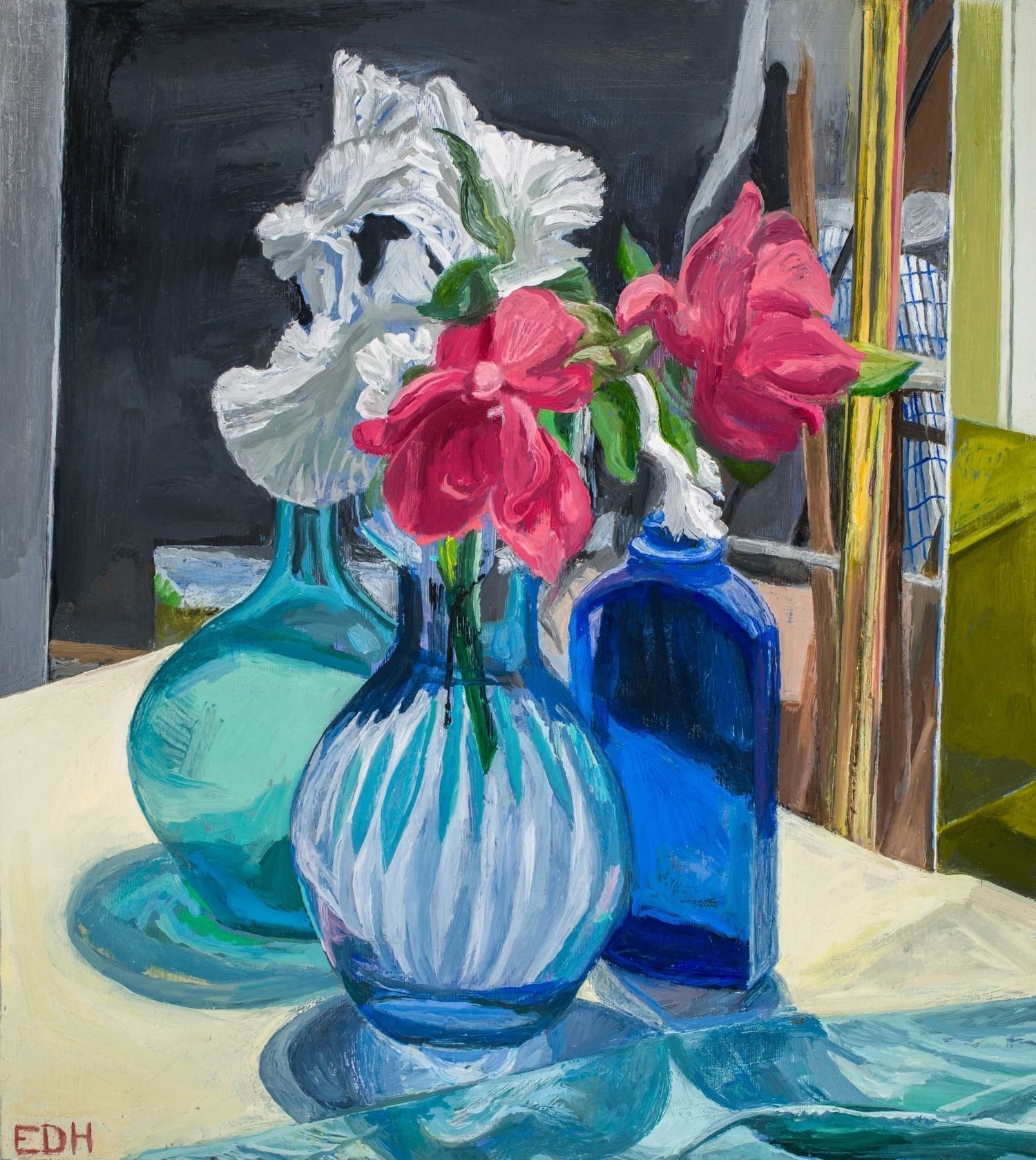 Still Life with Roses and Iris