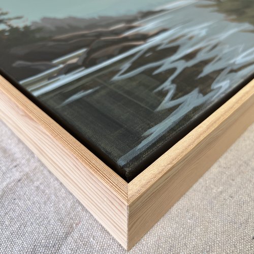 Custom, locally made, solid wood floating frames-Ronei Artist