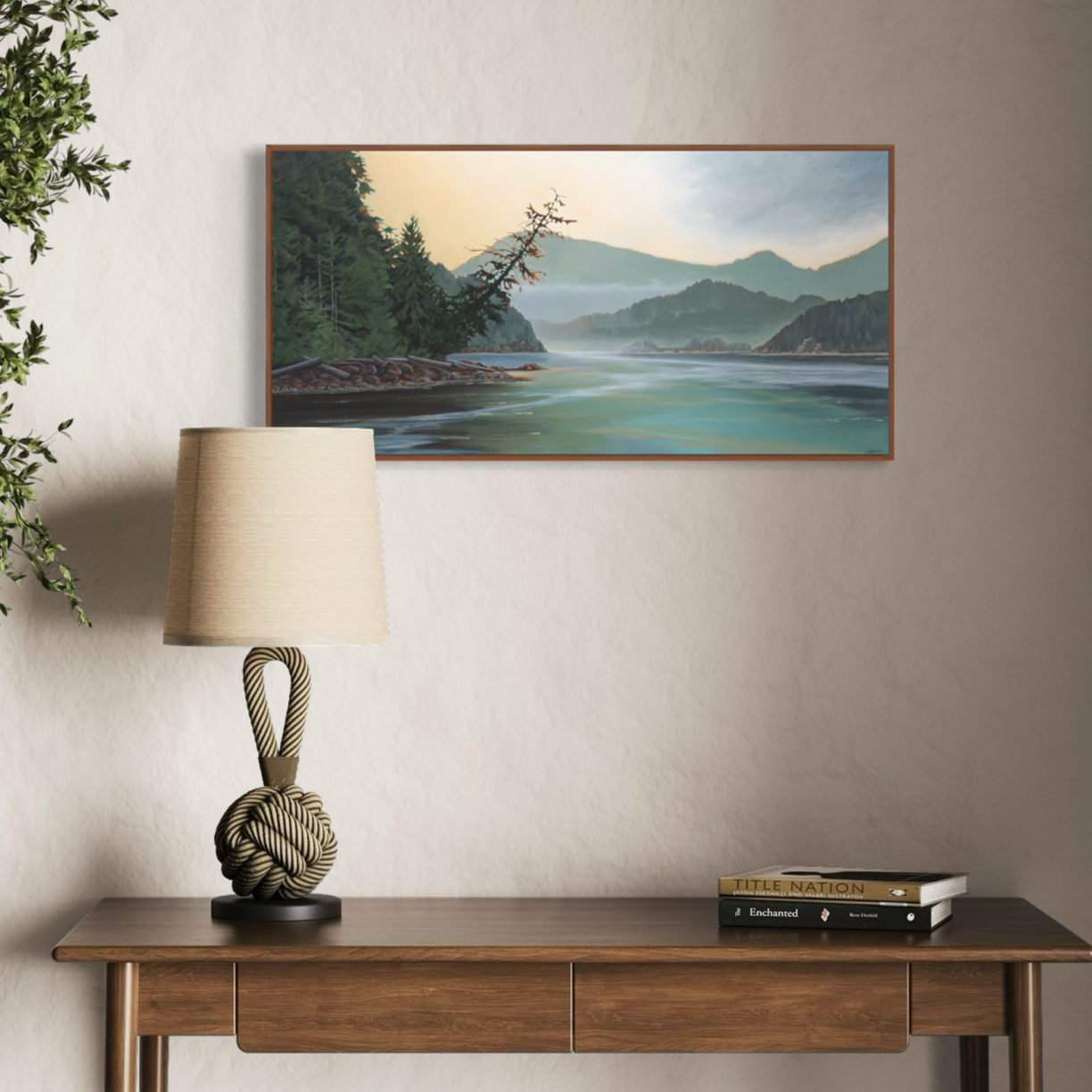homecoming+24x12+vancouver+art+print+on+a+black+wall+in+black+walnut+frame+.png