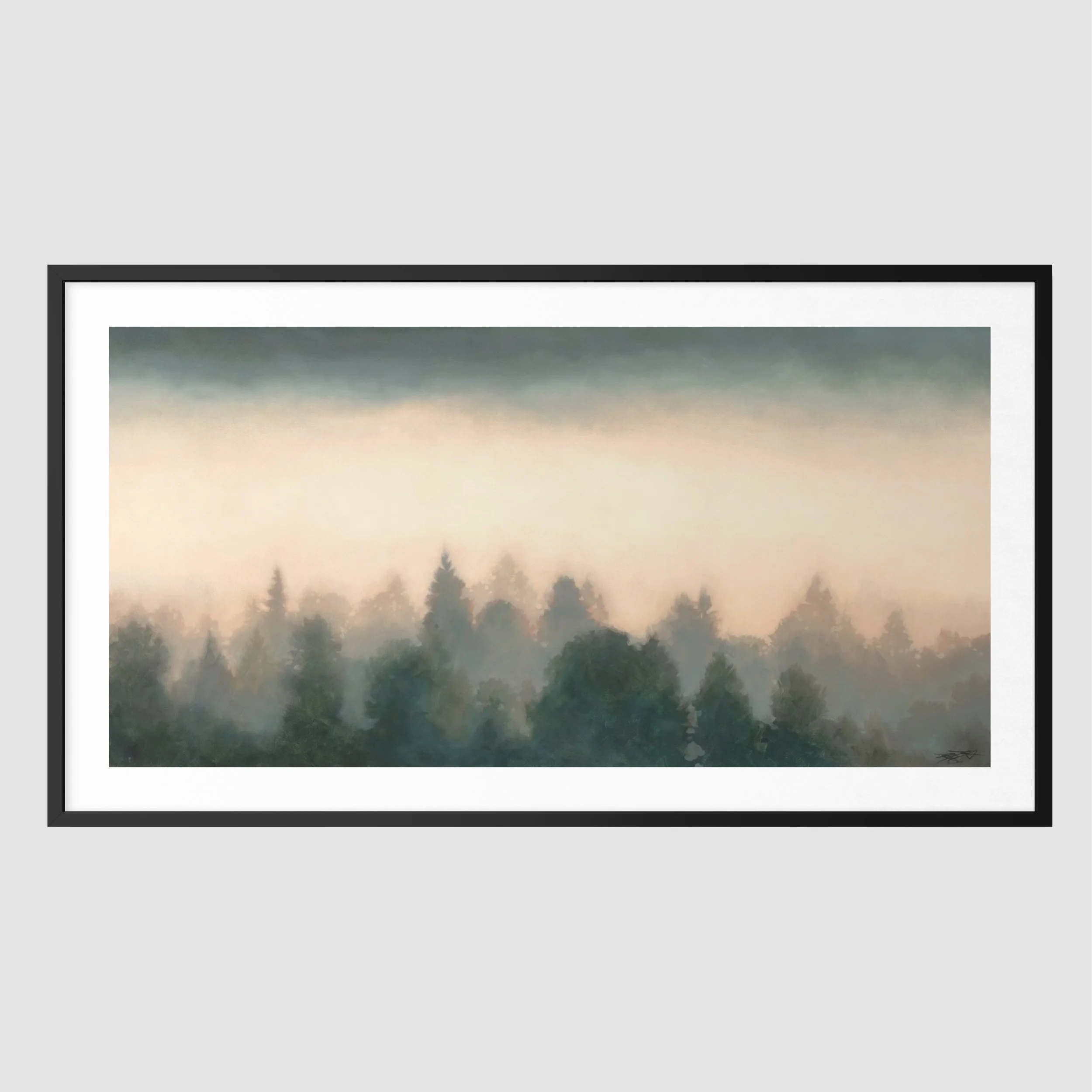 Veil west coast paper print by Ronei walnut frame insitu repro.jpg